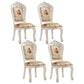 Upholstered European Style Restaurant Side Chair Open White Dining Chair White-Gold 4 Piece Set Clearhalo ' kitchen&dining_furn' 'Dining Chairs' 'Dining Tables & Seating' 'dining_chair' 'furn' 'furn_dining_chair' 'Furniture' 'furniture_dining_chair' 'Kitchen & Dining Furniture' 'kitchen' 3725668