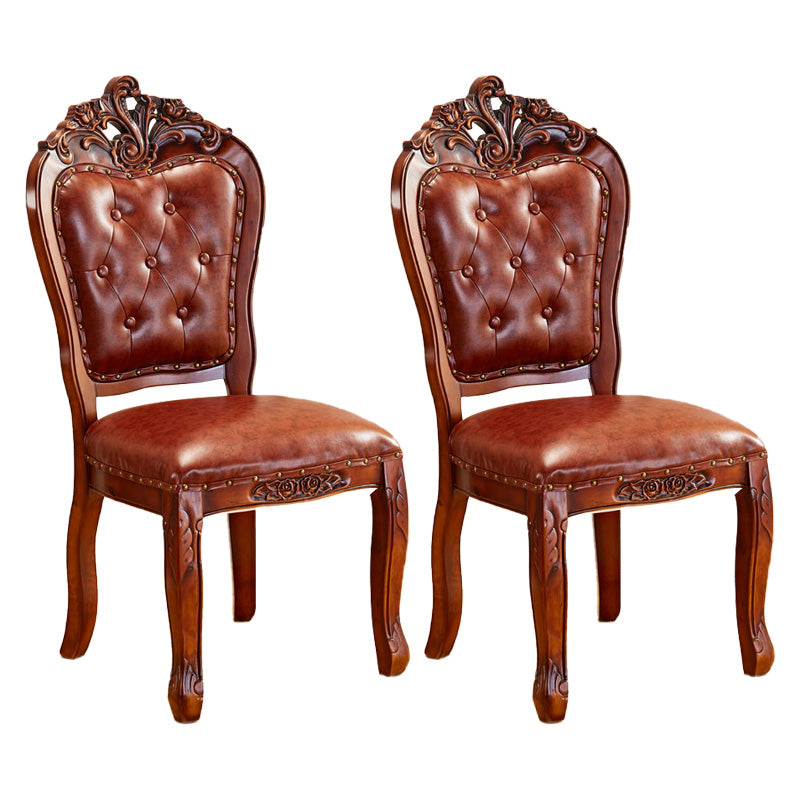Upholstered European Style Restaurant Side Chair Open White Dining Chair Burgundy 2 Piece Set Clearhalo ' kitchen&dining_furn' 'Dining Chairs' 'Dining Tables & Seating' 'dining_chair' 'furn' 'furn_dining_chair' 'Furniture' 'furniture_dining_chair' 'Kitchen & Dining Furniture' 'kitchen' 3725670