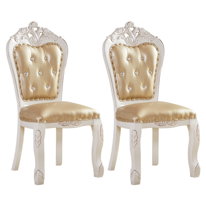 Upholstered European Style Restaurant Side Chair Open White Dining Chair Ginger 2 Piece Set Clearhalo ' kitchen&dining_furn' 'Dining Chairs' 'Dining Tables & Seating' 'dining_chair' 'furn' 'furn_dining_chair' 'Furniture' 'furniture_dining_chair' 'Kitchen & Dining Furniture' 'kitchen' 3725676