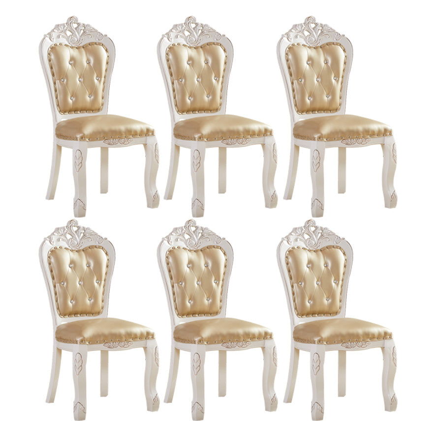 Upholstered European Style Restaurant Side Chair Open White Dining Chair Ginger 6 Piece Set Clearhalo ' kitchen&dining_furn' 'Dining Chairs' 'Dining Tables & Seating' 'dining_chair' 'furn' 'furn_dining_chair' 'Furniture' 'furniture_dining_chair' 'Kitchen & Dining Furniture' 'kitchen' 3725678