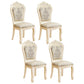 Upholstered European Style Restaurant Side Chair Open White Dining Chair White-Silver 4 Piece Set Clearhalo ' kitchen&dining_furn' 'Dining Chairs' 'Dining Tables & Seating' 'dining_chair' 'furn' 'furn_dining_chair' 'Furniture' 'furniture_dining_chair' 'Kitchen & Dining Furniture' 'kitchen' 3725683