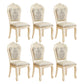 Upholstered European Style Restaurant Side Chair Open White Dining Chair White-Silver 6 Piece Set Clearhalo ' kitchen&dining_furn' 'Dining Chairs' 'Dining Tables & Seating' 'dining_chair' 'furn' 'furn_dining_chair' 'Furniture' 'furniture_dining_chair' 'Kitchen & Dining Furniture' 'kitchen' 3725684