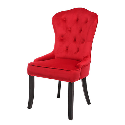 Nordic Style Solid Wood Dining Room Chair Upholstered Armless Chair for Home Use Red 1 Piece Clearhalo ' kitchen&dining_furn' 'Dining Chairs' 'Dining Tables & Seating' 'dining_chair' 'furn' 'furn_dining_chair' 'Furniture' 'furniture_dining_chair' 'Kitchen & Dining Furniture' 'kitchen' 3725692