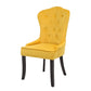Nordic Style Solid Wood Dining Room Chair Upholstered Armless Chair for Home Use Yellow 1 Piece Clearhalo ' kitchen&dining_furn' 'Dining Chairs' 'Dining Tables & Seating' 'dining_chair' 'furn' 'furn_dining_chair' 'Furniture' 'furniture_dining_chair' 'Kitchen & Dining Furniture' 'kitchen' 3725698