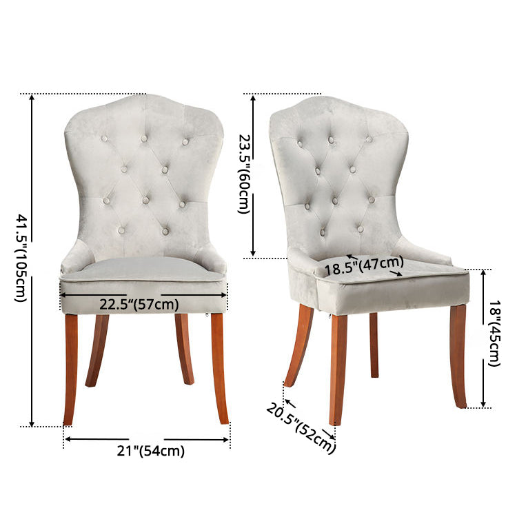 Nordic Style Solid Wood Dining Room Chair Upholstered Armless Chair for Home Use Clearhalo ' kitchen&dining_furn' 'Dining Chairs' 'Dining Tables & Seating' 'dining_chair' 'furn' 'furn_dining_chair' 'Furniture' 'furniture_dining_chair' 'Kitchen & Dining Furniture' 'kitchen' 3725703