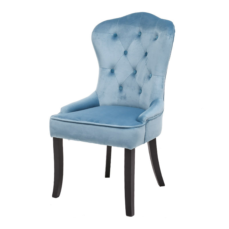 Nordic Style Solid Wood Dining Room Chair Upholstered Armless Chair for Home Use Blue 1 Piece Clearhalo ' kitchen&dining_furn' 'Dining Chairs' 'Dining Tables & Seating' 'dining_chair' 'furn' 'furn_dining_chair' 'Furniture' 'furniture_dining_chair' 'Kitchen & Dining Furniture' 'kitchen' 3725704
