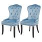 Nordic Style Solid Wood Dining Room Chair Upholstered Armless Chair for Home Use Blue 2 Piece Set Clearhalo ' kitchen&dining_furn' 'Dining Chairs' 'Dining Tables & Seating' 'dining_chair' 'furn' 'furn_dining_chair' 'Furniture' 'furniture_dining_chair' 'Kitchen & Dining Furniture' 'kitchen' 3725706