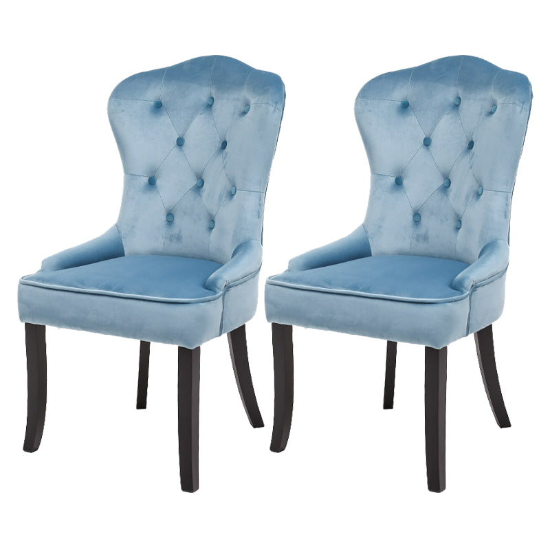 Nordic Style Solid Wood Dining Room Chair Upholstered Armless Chair for Home Use Blue 2 Piece Set Clearhalo ' kitchen&dining_furn' 'Dining Chairs' 'Dining Tables & Seating' 'dining_chair' 'furn' 'furn_dining_chair' 'Furniture' 'furniture_dining_chair' 'Kitchen & Dining Furniture' 'kitchen' 3725706