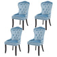 Nordic Style Solid Wood Dining Room Chair Upholstered Armless Chair for Home Use Blue 4 Piece Set Clearhalo ' kitchen&dining_furn' 'Dining Chairs' 'Dining Tables & Seating' 'dining_chair' 'furn' 'furn_dining_chair' 'Furniture' 'furniture_dining_chair' 'Kitchen & Dining Furniture' 'kitchen' 3725708