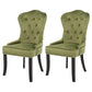 Nordic Style Solid Wood Dining Room Chair Upholstered Armless Chair for Home Use Light Green 2 Piece Set Clearhalo ' kitchen&dining_furn' 'Dining Chairs' 'Dining Tables & Seating' 'dining_chair' 'furn' 'furn_dining_chair' 'Furniture' 'furniture_dining_chair' 'Kitchen & Dining Furniture' 'kitchen' 3725714