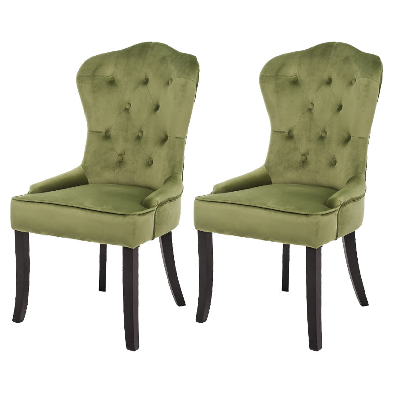Nordic Style Solid Wood Dining Room Chair Upholstered Armless Chair for Home Use Light Green 2 Piece Set Clearhalo ' kitchen&dining_furn' 'Dining Chairs' 'Dining Tables & Seating' 'dining_chair' 'furn' 'furn_dining_chair' 'Furniture' 'furniture_dining_chair' 'Kitchen & Dining Furniture' 'kitchen' 3725714