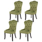 Nordic Style Solid Wood Dining Room Chair Upholstered Armless Chair for Home Use Light Green 4 Piece Set Clearhalo ' kitchen&dining_furn' 'Dining Chairs' 'Dining Tables & Seating' 'dining_chair' 'furn' 'furn_dining_chair' 'Furniture' 'furniture_dining_chair' 'Kitchen & Dining Furniture' 'kitchen' 3725715