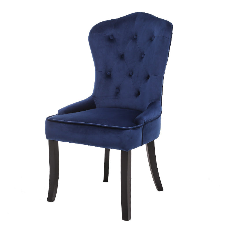 Nordic Style Solid Wood Dining Room Chair Upholstered Armless Chair for Home Use Royal Blue 1 Piece Clearhalo ' kitchen&dining_furn' 'Dining Chairs' 'Dining Tables & Seating' 'dining_chair' 'furn' 'furn_dining_chair' 'Furniture' 'furniture_dining_chair' 'Kitchen & Dining Furniture' 'kitchen' 3725719