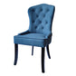Nordic Style Solid Wood Dining Room Chair Upholstered Armless Chair for Home Use Dark Blue 1 Piece Clearhalo ' kitchen&dining_furn' 'Dining Chairs' 'Dining Tables & Seating' 'dining_chair' 'furn' 'furn_dining_chair' 'Furniture' 'furniture_dining_chair' 'Kitchen & Dining Furniture' 'kitchen' 3725722