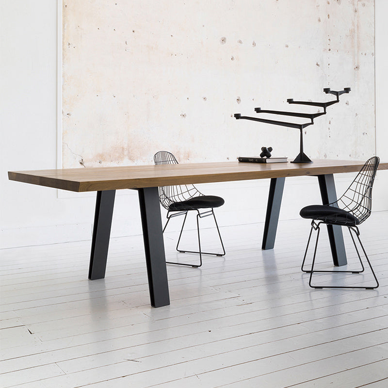 Solid Wood Brown Tone Dining Table Industrial Style 4 Legs Table for Dining Room Clearhalo ' dining_table' 'Dining Tables & Seating' 'Dining Tables' 'furn' 'furn_dining_table' 'Furniture' 'furniture_dining_table' 'Kitchen & Dining Furniture' 'kitchen&dining_furn' 'kitchen' 'kitchen_dining_table' 3725731