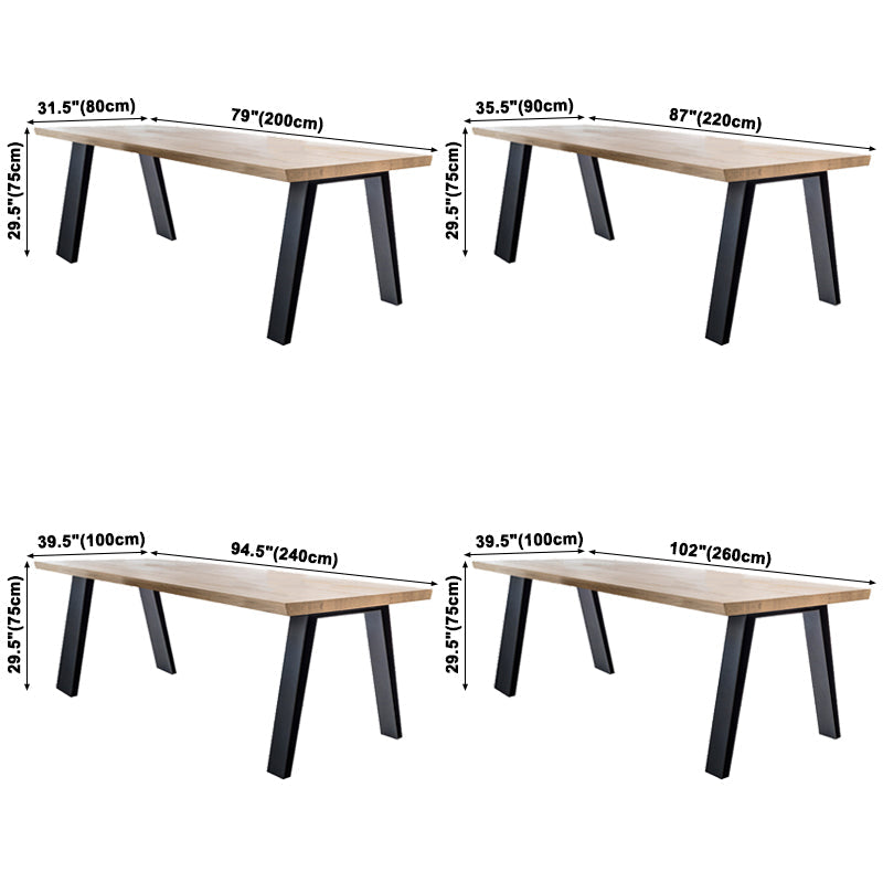 Solid Wood Brown Tone Dining Table Industrial Style 4 Legs Table for Dining Room Clearhalo ' dining_table' 'Dining Tables & Seating' 'Dining Tables' 'furn' 'furn_dining_table' 'Furniture' 'furniture_dining_table' 'Kitchen & Dining Furniture' 'kitchen&dining_furn' 'kitchen' 'kitchen_dining_table' 3725736