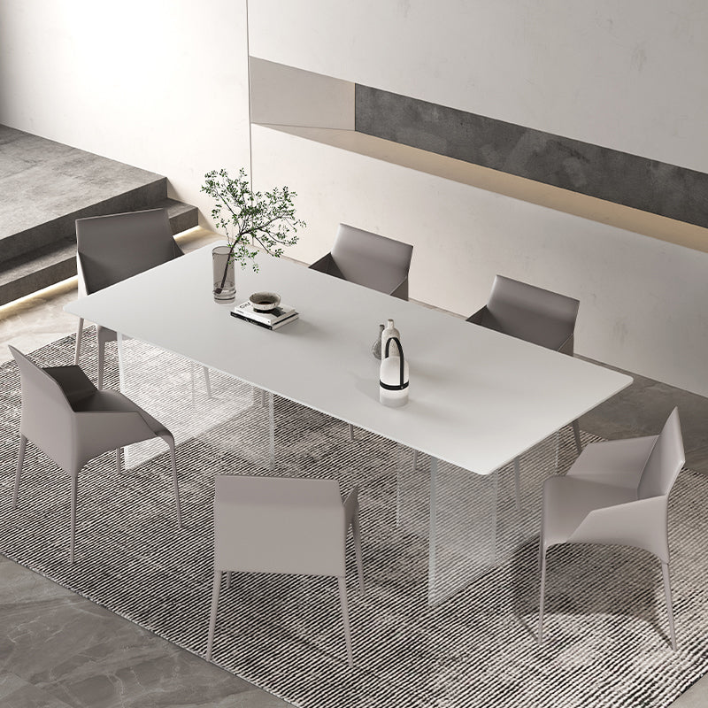 Glass Rectangle Dining Table Clear Glass Table for Dining Room and Kitchen Clearhalo ' dining_table' 'Dining Tables & Seating' 'Dining Tables' 'furn' 'furn_dining_table' 'Furniture' 'furniture_dining_table' 'Kitchen & Dining Furniture' 'kitchen&dining_furn' 'kitchen' 'kitchen_dining_table' 3725738