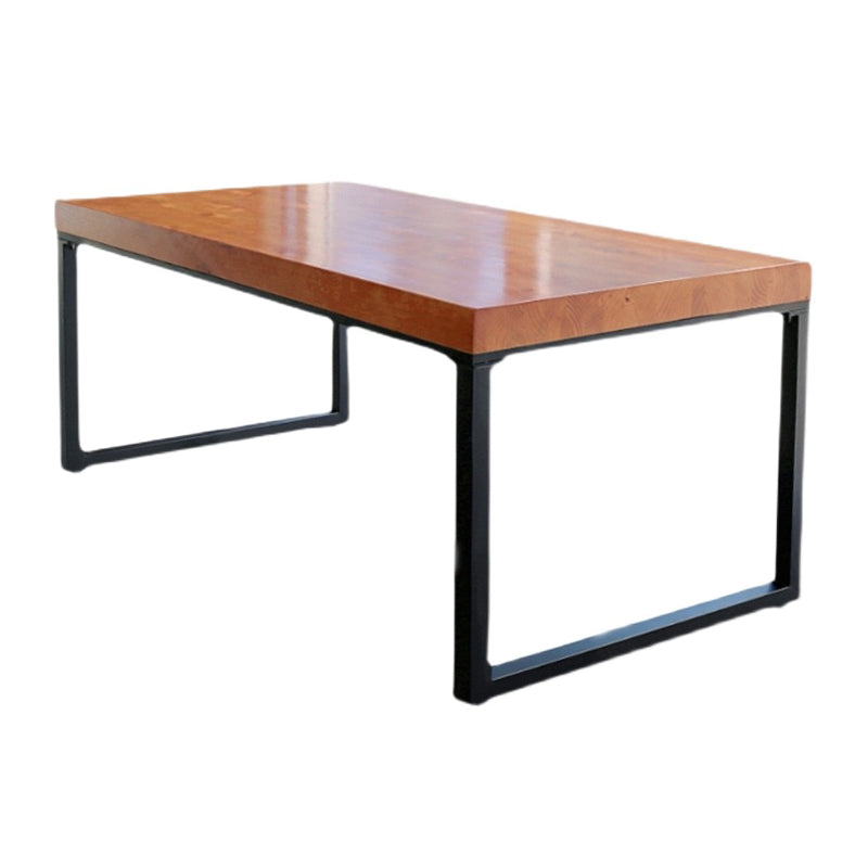 Rectangle Dinette Table Industrial Solid Wood Dinner Room Kitchen Table for Indoor Without Chairs Clearhalo ' dining_table' 'Dining Tables & Seating' 'Dining Tables' 'furn' 'furn_dining_table' 'Furniture' 'furniture_dining_table' 'Kitchen & Dining Furniture' 'kitchen&dining_furn' 'kitchen' 'kitchen_dining_table' 3725750