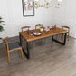 Rectangle Dinette Table Industrial Solid Wood Dinner Room Kitchen Table for Indoor Clearhalo ' dining_table' 'Dining Tables & Seating' 'Dining Tables' 'furn' 'furn_dining_table' 'Furniture' 'furniture_dining_table' 'Kitchen & Dining Furniture' 'kitchen&dining_furn' 'kitchen' 'kitchen_dining_table' 3725753