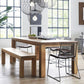 Modern Solid Wood Khaki Dining Table Rectangle Kitchen Dining Table with 4 Legs Base Clearhalo ' dining_table' 'Dining Tables & Seating' 'Dining Tables' 'furn' 'furn_dining_table' 'Furniture' 'furniture_dining_table' 'Kitchen & Dining Furniture' 'kitchen&dining_furn' 'kitchen' 'kitchen_dining_table' 3725760