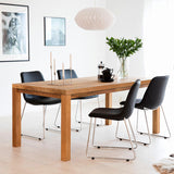 Modern Solid Wood Khaki Dining Table Rectangle Kitchen Dining Table with 4 Legs Base Clearhalo ' dining_table' 'Dining Tables & Seating' 'Dining Tables' 'furn' 'furn_dining_table' 'Furniture' 'furniture_dining_table' 'Kitchen & Dining Furniture' 'kitchen&dining_furn' 'kitchen' 'kitchen_dining_table' 3725763