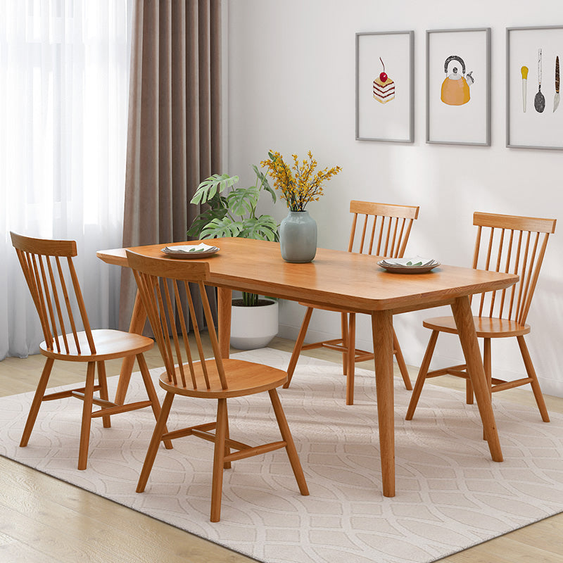 Pine Solid Wood Kitchen Table Modern Rectangle Dining Table with 4 Legs for Restaurant Clearhalo ' dining_table' 'Dining Tables & Seating' 'Dining Tables' 'furn' 'furn_dining_table' 'Furniture' 'furniture_dining_table' 'Kitchen & Dining Furniture' 'kitchen&dining_furn' 'kitchen' 'kitchen_dining_table' 3725778