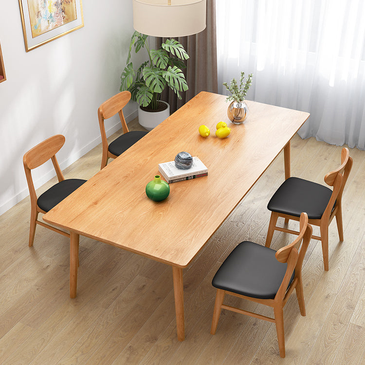 Pine Solid Wood Kitchen Table Modern Rectangle Dining Table with 4 Legs for Restaurant Clearhalo ' dining_table' 'Dining Tables & Seating' 'Dining Tables' 'furn' 'furn_dining_table' 'Furniture' 'furniture_dining_table' 'Kitchen & Dining Furniture' 'kitchen&dining_furn' 'kitchen' 'kitchen_dining_table' 3725779