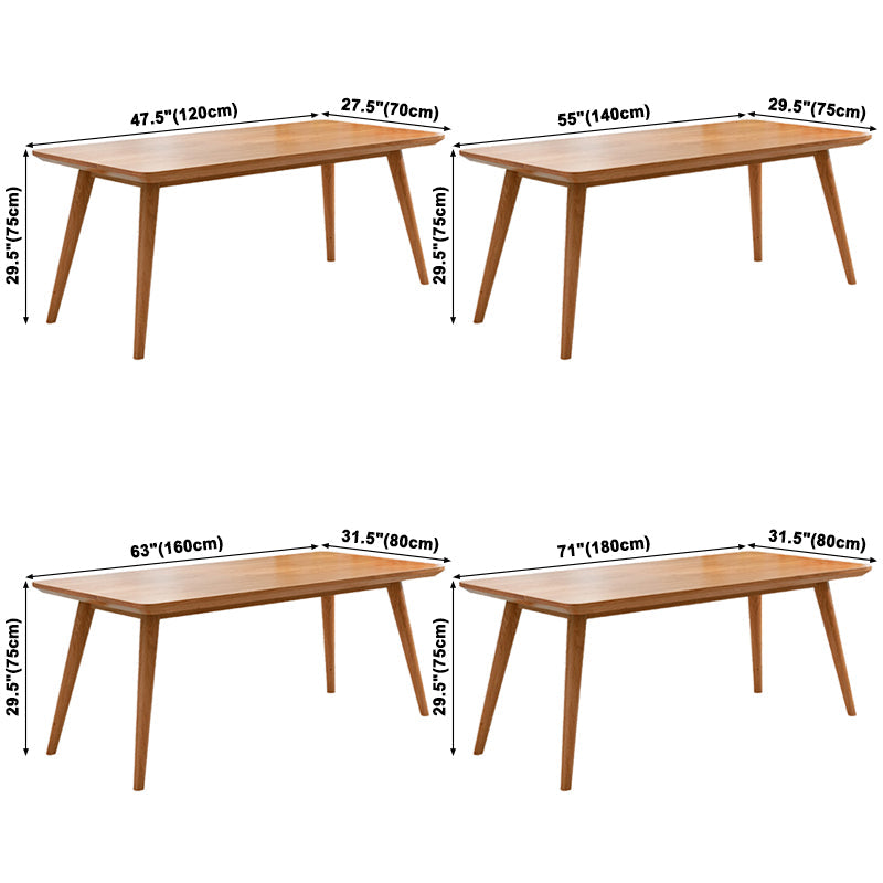 Pine Solid Wood Kitchen Table Modern Rectangle Dining Table with 4 Legs for Restaurant Clearhalo ' dining_table' 'Dining Tables & Seating' 'Dining Tables' 'furn' 'furn_dining_table' 'Furniture' 'furniture_dining_table' 'Kitchen & Dining Furniture' 'kitchen&dining_furn' 'kitchen' 'kitchen_dining_table' 3725785