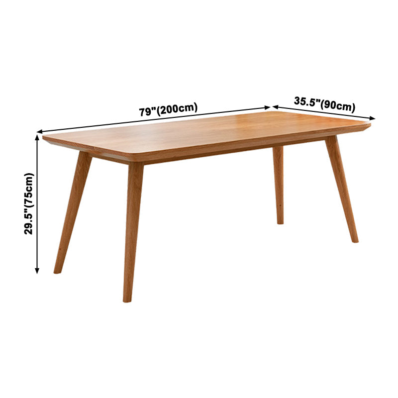 Pine Solid Wood Kitchen Table Modern Rectangle Dining Table with 4 Legs for Restaurant Clearhalo ' dining_table' 'Dining Tables & Seating' 'Dining Tables' 'furn' 'furn_dining_table' 'Furniture' 'furniture_dining_table' 'Kitchen & Dining Furniture' 'kitchen&dining_furn' 'kitchen' 'kitchen_dining_table' 3725786