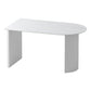 Metal Modern Free Form Table High Gloss White Sintered Stone Table for Dining Room Off-White Without Chairs Clearhalo ' dining_table' 'Dining Tables & Seating' 'Dining Tables' 'furn' 'furn_dining_table' 'Furniture' 'furniture_dining_table' 'Kitchen & Dining Furniture' 'kitchen&dining_furn' 'kitchen' 'kitchen_dining_table' 3725804