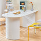 Metal Modern Free Form Table High Gloss White Sintered Stone Table for Dining Room Clearhalo ' dining_table' 'Dining Tables & Seating' 'Dining Tables' 'furn' 'furn_dining_table' 'Furniture' 'furniture_dining_table' 'Kitchen & Dining Furniture' 'kitchen&dining_furn' 'kitchen' 'kitchen_dining_table' 3725806
