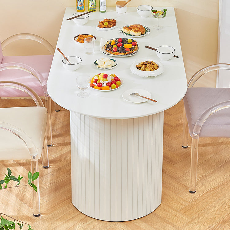 Metal Modern Free Form Table High Gloss White Sintered Stone Table for Dining Room Clearhalo ' dining_table' 'Dining Tables & Seating' 'Dining Tables' 'furn' 'furn_dining_table' 'Furniture' 'furniture_dining_table' 'Kitchen & Dining Furniture' 'kitchen&dining_furn' 'kitchen' 'kitchen_dining_table' 3725812