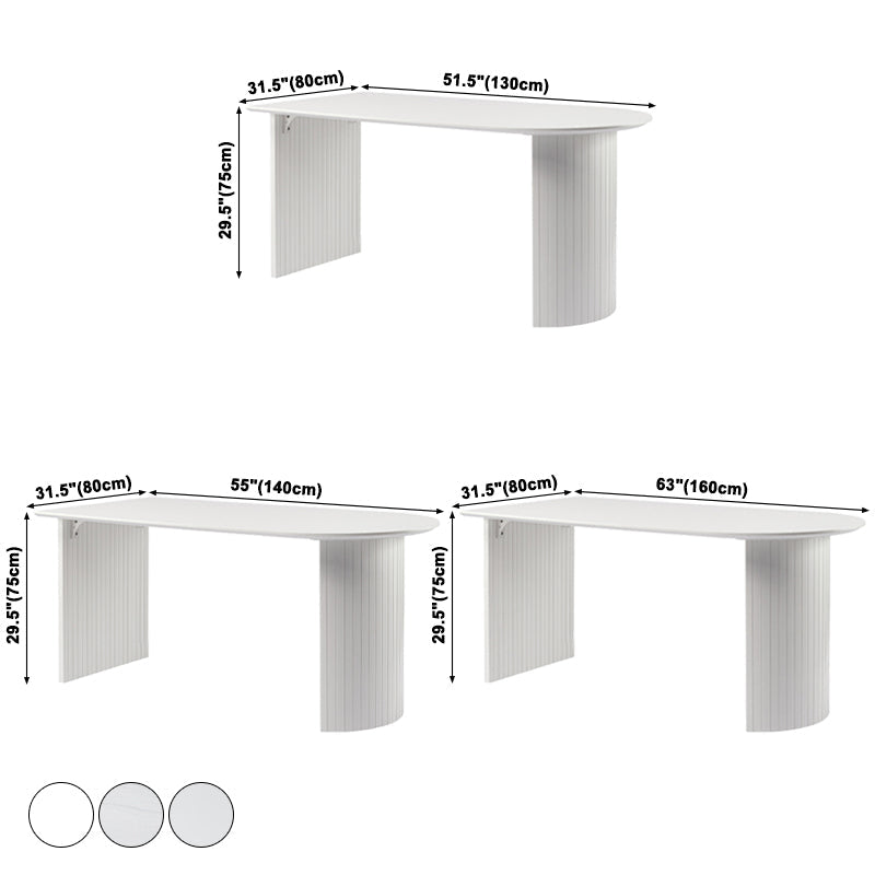 Metal Modern Free Form Table High Gloss White Sintered Stone Table for Dining Room Clearhalo ' dining_table' 'Dining Tables & Seating' 'Dining Tables' 'furn' 'furn_dining_table' 'Furniture' 'furniture_dining_table' 'Kitchen & Dining Furniture' 'kitchen&dining_furn' 'kitchen' 'kitchen_dining_table' 3725813