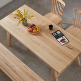 Pine Wooden Rectangle Table Modern Dining Table with Trestle Base for Restaurant Clearhalo ' dining_table' 'Dining Tables & Seating' 'Dining Tables' 'furn' 'furn_dining_table' 'Furniture' 'furniture_dining_table' 'Kitchen & Dining Furniture' 'kitchen&dining_furn' 'kitchen' 'kitchen_dining_table' 3725816