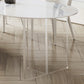 Acrylic Contemporary Free Form Dining Table Sintered Stone Top Table for Dining Room Clearhalo ' dining_table' 'Dining Tables & Seating' 'Dining Tables' 'furn' 'furn_dining_table' 'Furniture' 'furniture_dining_table' 'Kitchen & Dining Furniture' 'kitchen&dining_furn' 'kitchen' 'kitchen_dining_table' 3725855