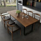 Rectangle Table Dining Table Industrial Dinner Room Solid Wood Table with Sled Base Clearhalo ' dining_table' 'Dining Tables & Seating' 'Dining Tables' 'furn' 'furn_dining_table' 'Furniture' 'furniture_dining_table' 'Kitchen & Dining Furniture' 'kitchen&dining_furn' 'kitchen' 'kitchen_dining_table' 3725858
