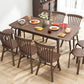 Rubberwood Rectangle Dining Table Extendable Table with Wooden Base and Legs Clearhalo ' dining_table' 'Dining Tables & Seating' 'Dining Tables' 'furn' 'furn_dining_table' 'Furniture' 'furniture_dining_table' 'Kitchen & Dining Furniture' 'kitchen&dining_furn' 'kitchen' 'kitchen_dining_table' 3725867
