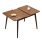 Rubberwood Rectangle Dining Table Extendable Table with Wooden Base and Legs Brown Without Chairs Clearhalo ' dining_table' 'Dining Tables & Seating' 'Dining Tables' 'furn' 'furn_dining_table' 'Furniture' 'furniture_dining_table' 'Kitchen & Dining Furniture' 'kitchen&dining_furn' 'kitchen' 'kitchen_dining_table' 3725870