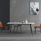 Contemporary Sintered Stone Top Standard Dining Table Rectangle Dining Table for Kitchen Clearhalo ' dining_table' 'Dining Tables & Seating' 'Dining Tables' 'furn' 'furn_dining_table' 'Furniture' 'furniture_dining_table' 'Kitchen & Dining Furniture' 'kitchen&dining_furn' 'kitchen' 'kitchen_dining_table' 3725880