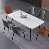 Contemporary Sintered Stone Top Standard Dining Table Rectangle Dining Table for Kitchen Clearhalo ' dining_table' 'Dining Tables & Seating' 'Dining Tables' 'furn' 'furn_dining_table' 'Furniture' 'furniture_dining_table' 'Kitchen & Dining Furniture' 'kitchen&dining_furn' 'kitchen' 'kitchen_dining_table' 3725882