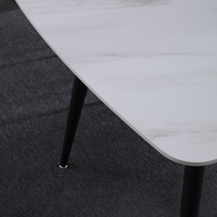 Contemporary Sintered Stone Top Standard Dining Table Rectangle Dining Table for Kitchen Clearhalo ' dining_table' 'Dining Tables & Seating' 'Dining Tables' 'furn' 'furn_dining_table' 'Furniture' 'furniture_dining_table' 'Kitchen & Dining Furniture' 'kitchen&dining_furn' 'kitchen' 'kitchen_dining_table' 3725885