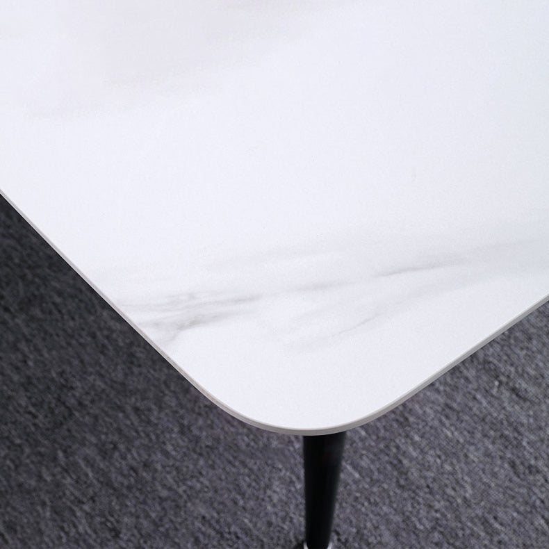 Contemporary Sintered Stone Top Standard Dining Table Rectangle Dining Table for Kitchen Clearhalo ' dining_table' 'Dining Tables & Seating' 'Dining Tables' 'furn' 'furn_dining_table' 'Furniture' 'furniture_dining_table' 'Kitchen & Dining Furniture' 'kitchen&dining_furn' 'kitchen' 'kitchen_dining_table' 3725887