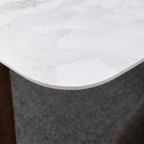 Contemporary Sintered Stone Dining Table Rectangular 4 Legs Table in White Clearhalo ' dining_table' 'Dining Tables & Seating' 'Dining Tables' 'furn' 'furn_dining_table' 'Furniture' 'furniture_dining_table' 'Kitchen & Dining Furniture' 'kitchen&dining_furn' 'kitchen' 'kitchen_dining_table' 3725902