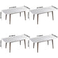 Contemporary Sintered Stone Dining Table Rectangular 4 Legs Table in White Clearhalo ' dining_table' 'Dining Tables & Seating' 'Dining Tables' 'furn' 'furn_dining_table' 'Furniture' 'furniture_dining_table' 'Kitchen & Dining Furniture' 'kitchen&dining_furn' 'kitchen' 'kitchen_dining_table' 3725904
