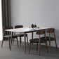 Contemporary Sintered Stone Dining Table Rectangular 4 Legs Table in White Clearhalo ' dining_table' 'Dining Tables & Seating' 'Dining Tables' 'furn' 'furn_dining_table' 'Furniture' 'furniture_dining_table' 'Kitchen & Dining Furniture' 'kitchen&dining_furn' 'kitchen' 'kitchen_dining_table' 3725907