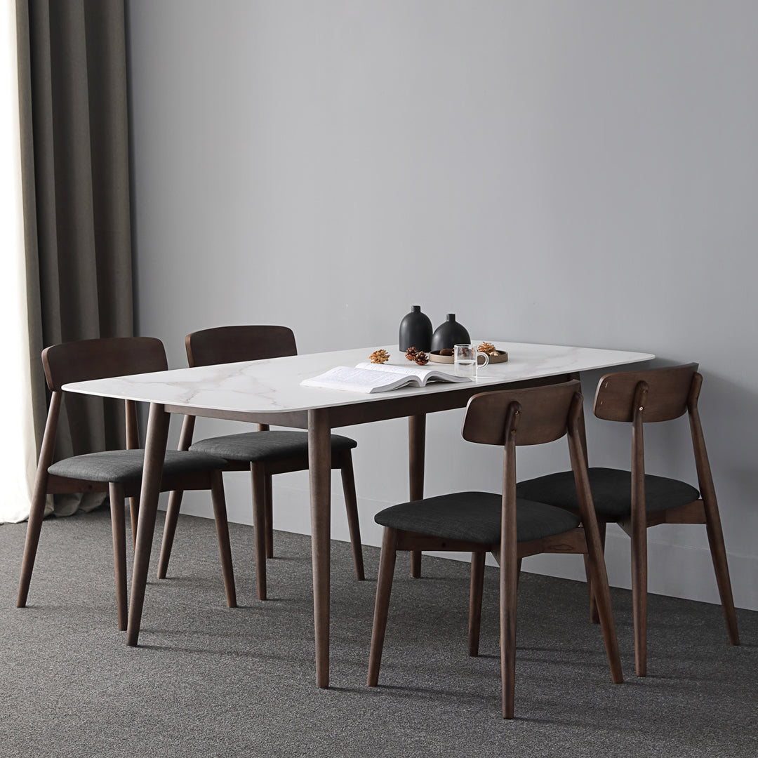 Contemporary Sintered Stone Dining Table Rectangular 4 Legs Table in White Clearhalo ' dining_table' 'Dining Tables & Seating' 'Dining Tables' 'furn' 'furn_dining_table' 'Furniture' 'furniture_dining_table' 'Kitchen & Dining Furniture' 'kitchen&dining_furn' 'kitchen' 'kitchen_dining_table' 3725907