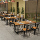 Industrial Rectangle Dining Table Solid Wood Table with Trestle Base for Home Kitchen Dinner Clearhalo ' dining_table' 'Dining Tables & Seating' 'Dining Tables' 'furn' 'furn_dining_table' 'Furniture' 'furniture_dining_table' 'Kitchen & Dining Furniture' 'kitchen&dining_furn' 'kitchen' 'kitchen_dining_table' 3725912
