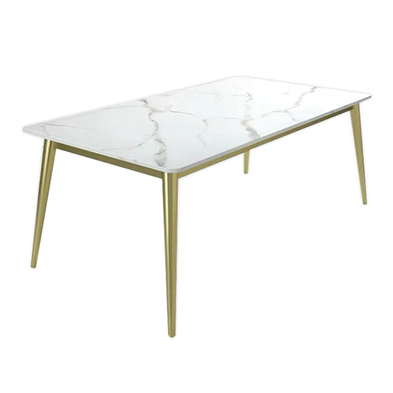 Stone Dining Room Collection Contemporary Rectangle 4 Legs Dining Table for Kitchen Home Without Chairs Clearhalo ' dining_table' 'Dining Tables & Seating' 'Dining Tables' 'furn' 'furn_dining_table' 'Furniture' 'furniture_dining_table' 'Kitchen & Dining Furniture' 'kitchen&dining_furn' 'kitchen' 'kitchen_dining_table' 3725924