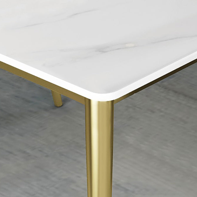 Stone Dining Room Collection Contemporary Rectangle 4 Legs Dining Table for Kitchen Home Clearhalo ' dining_table' 'Dining Tables & Seating' 'Dining Tables' 'furn' 'furn_dining_table' 'Furniture' 'furniture_dining_table' 'Kitchen & Dining Furniture' 'kitchen&dining_furn' 'kitchen' 'kitchen_dining_table' 3725927