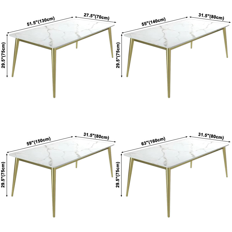 Stone Dining Room Collection Contemporary Rectangle 4 Legs Dining Table for Kitchen Home Clearhalo ' dining_table' 'Dining Tables & Seating' 'Dining Tables' 'furn' 'furn_dining_table' 'Furniture' 'furniture_dining_table' 'Kitchen & Dining Furniture' 'kitchen&dining_furn' 'kitchen' 'kitchen_dining_table' 3725929